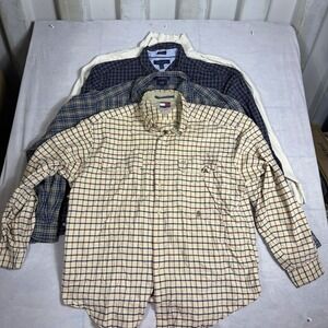 Tommy Hilfiger Polo Ralph Lauren Mens Polo Shirt & Button Up Shirt XL Lot Of 4
